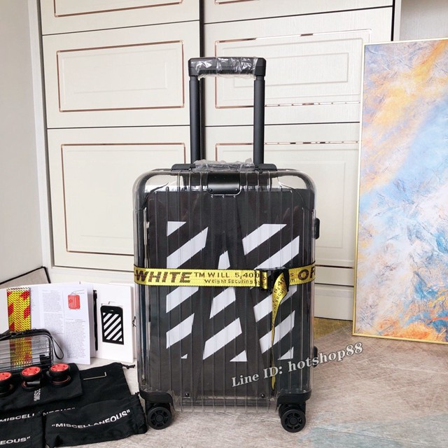 OFF-WHITE X RIMOWA聯名透明箱 RIMOWA日默瓦行李箱四輪拉杆箱 gdx1238